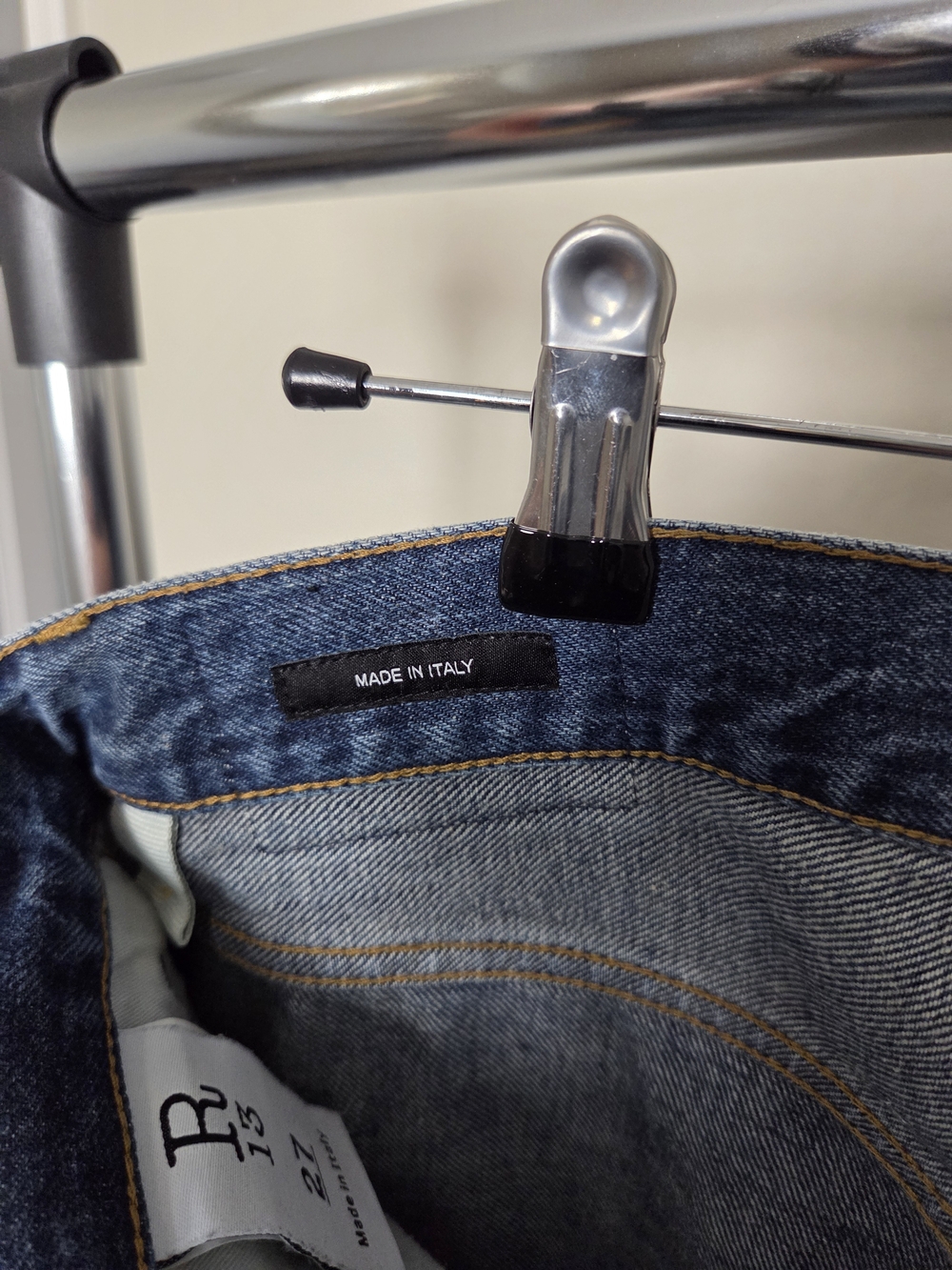 R13 Boyfriend Jeans Size 27 Distressed Made in Italy Kyle Indigo High End Denim - Picture 3 of 7